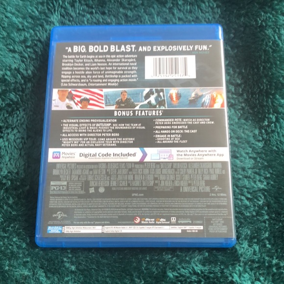 🤑3/$15🤑 Battleship Blu-ray and digital copy - Picture 2 of 2